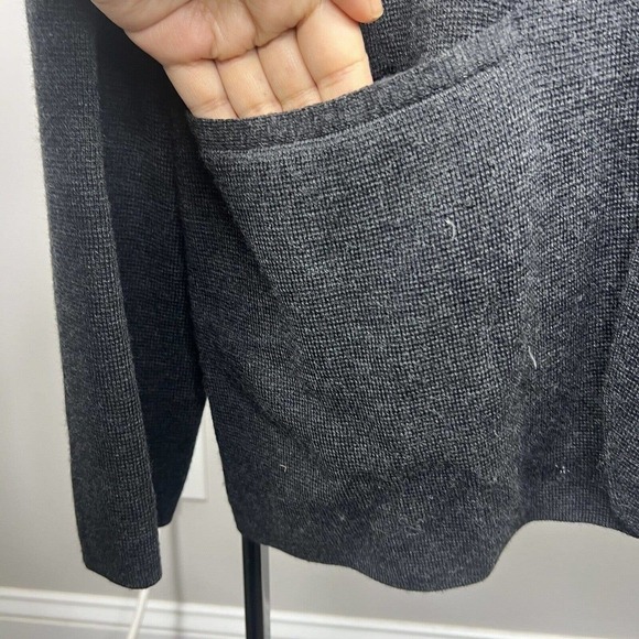 COS Gray Wool Knit Sweater Blazer Jacket Size XL Two Button - Picture 5 of 10